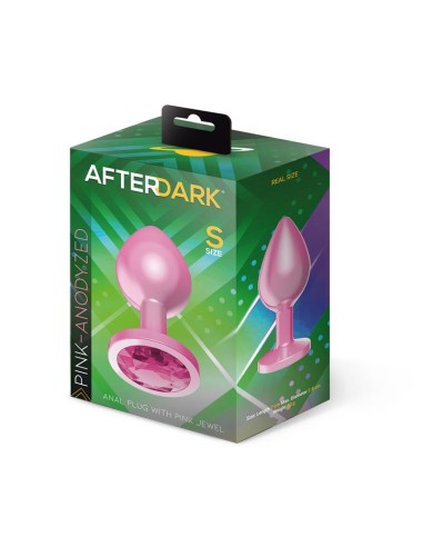 Plug Anal Anodizado Rosa con Joya Talla S