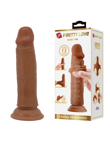 Quentin Dildo con Piel Deslizante Retractil 184 cm