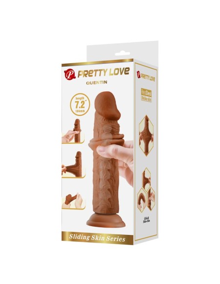 Quentin Dildo con Piel Deslizante Retractil 184 cm