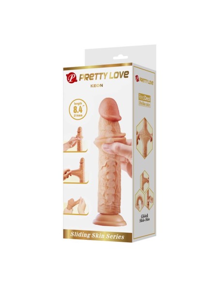 Keon Dildo con Piel Deslizante Retractil 21 cm