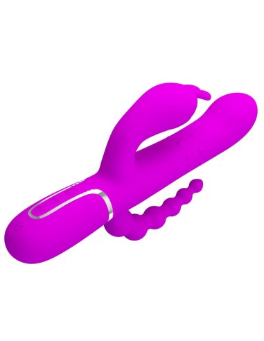 Cammy 4 in 1 Vibrador con Bolas Rotadoras y Cadena Anal