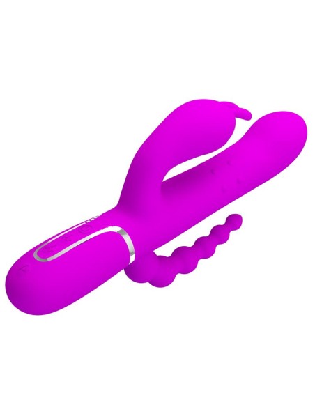 Cammy 4 in 1 Vibrador con Bolas Rotadoras y Cadena Anal