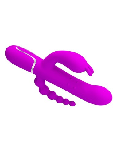 Cammy 4 in 1 Vibrador con Bolas Rotadoras y Cadena Anal