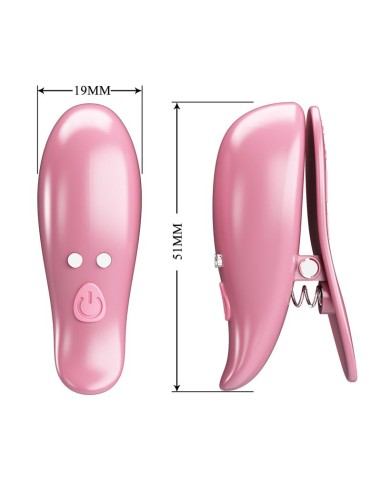 Cailey Pinzas para Pezones con Vibracion y Control Remoto