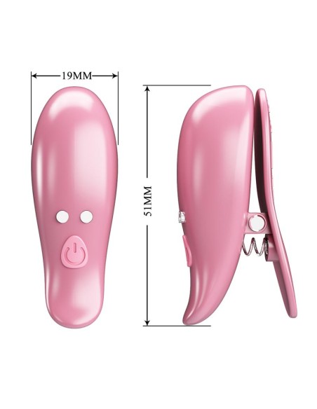 Cailey Pinzas para Pezones con Vibracion y Control Remoto