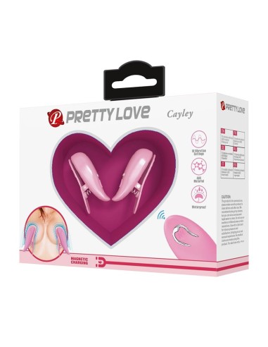 Cailey Pinzas para Pezones con Vibracion y Control Remoto