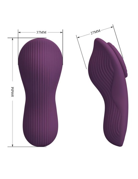 Mane Vibrador de Braguita con App Purpura
