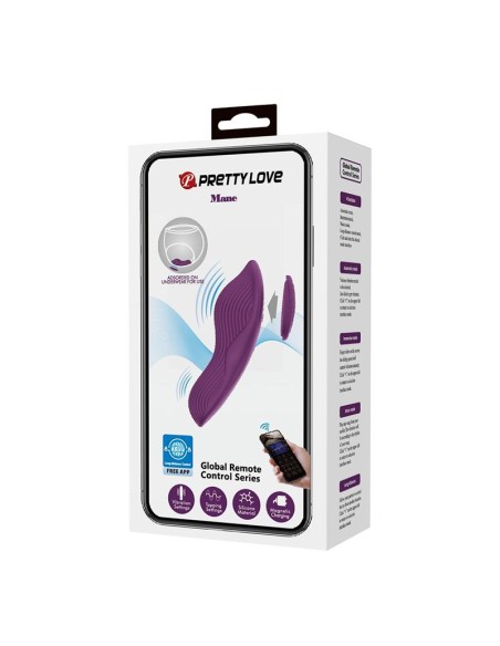 Mane Vibrador de Braguita con App Purpura