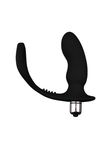 Anillo para el Pene con Plug Anal Negro