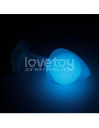 Gemoria Plug Anal Silicona Bola Interna Acero Brilla en la Oscuridad