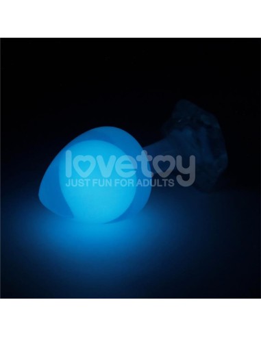 Gemoria Plug Anal Silicona Bola Interna Acero Brilla en la Oscuridad