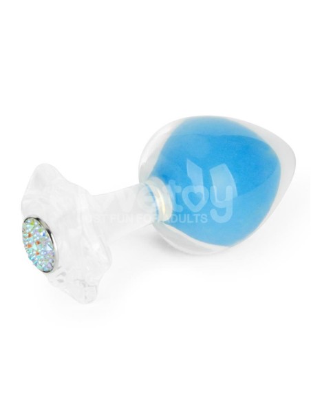 Gemoria Plug Anal Silicona Bola Interna Acero Brilla en la Oscuridad