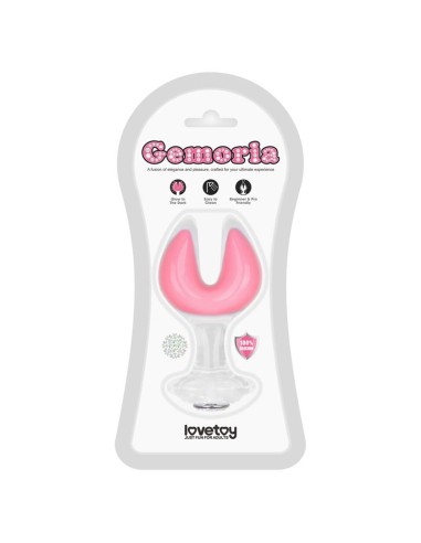 Gemoria Plug Anal Silicona Doble Punta Brilla en la Oscuridad