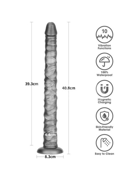 Vibrax Slider DIldo Anal con Vibracion King Sized 16