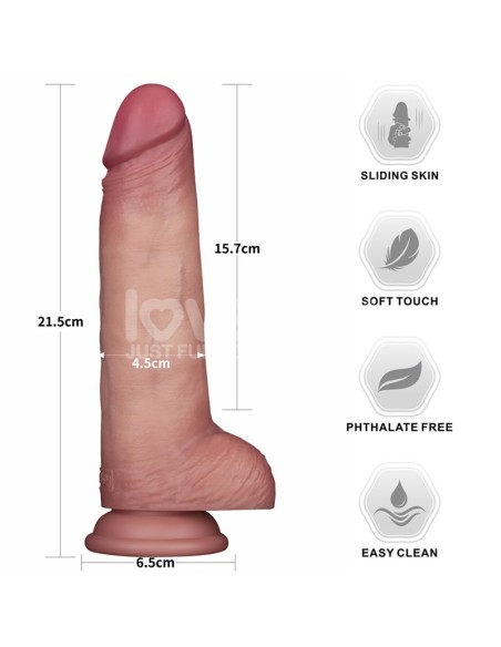 Sliding PRO II Dildo Piel Deslizante Retractil Dual layer 85