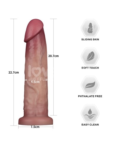 Sliding PRO II Dildo Piel Deslizante Retractil Dual layer 9