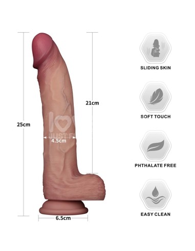 Sliding PRO II Dildo Piel Deslizante Retractil Dual layer 10