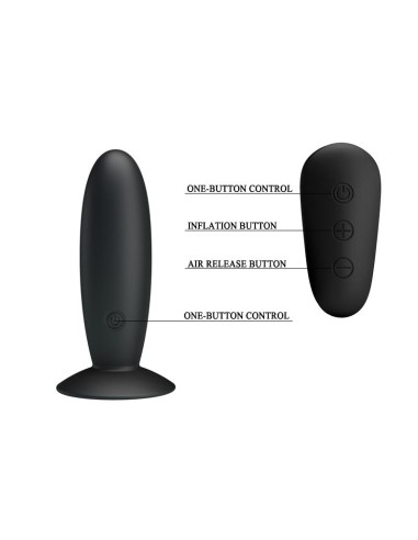 Plug Anal con Vibracion y Control Remoto USB