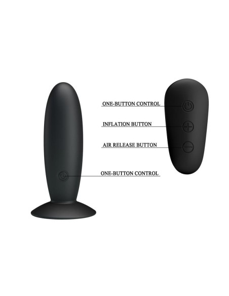 Plug Anal con Vibracion y Control Remoto USB