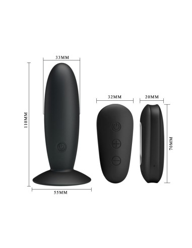 Plug Anal con Vibracion y Control Remoto USB