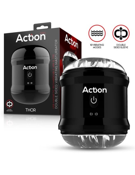 Thor Masturbador con Vibracion Doble Orificio