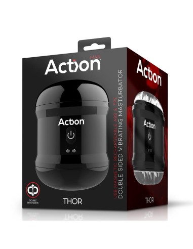Thor Masturbador con Vibracion Doble Orificio