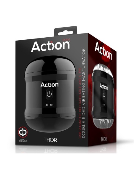 Thor Masturbador con Vibracion Doble Orificio