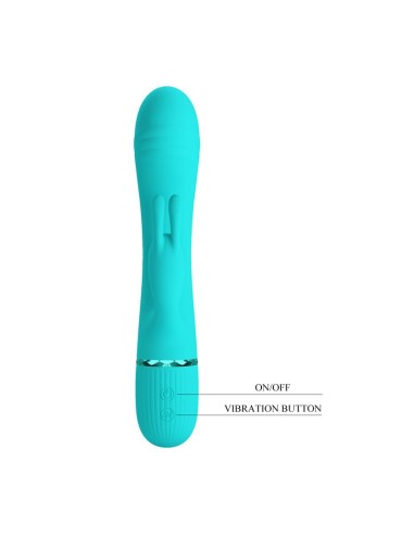 Scocco Vibrador con Rabbit Turquesa