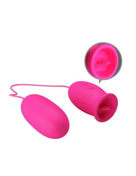 Daisy Huevo Vibrador y Lengua Estimuladora Rosa