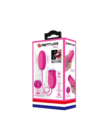 Daisy Huevo Vibrador y Lengua Estimuladora Rosa