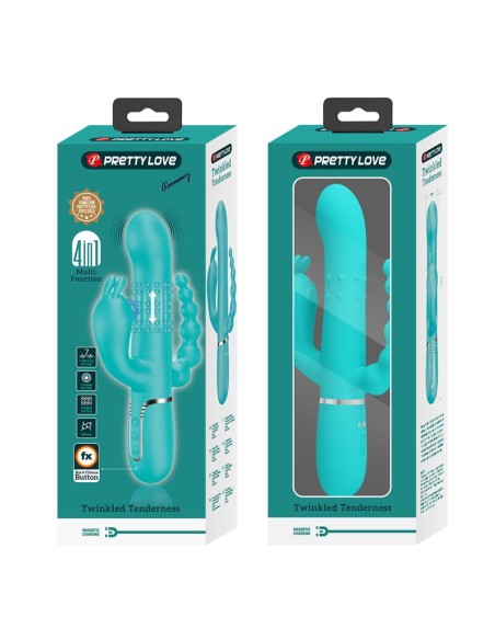 Cammy Vibrador con Bolas Rotadoras y Cadena Anal