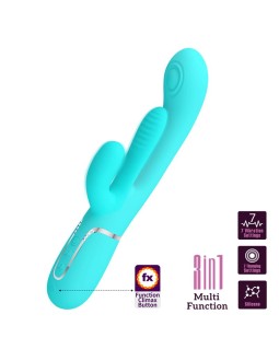 Shania Vibrador con Lengua y Thumping Turquesa 2