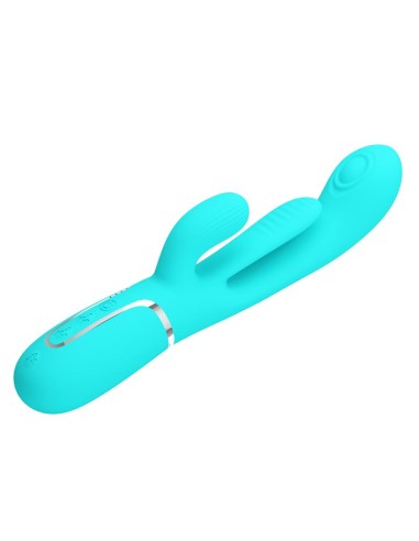 Shania Vibrador con Lengua y Thumping Turquesa