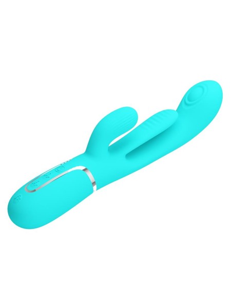 Shania Vibrador con Lengua y Thumping Turquesa