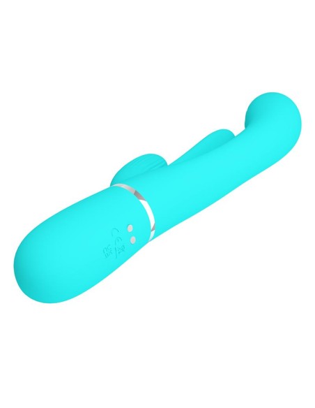 Shania Vibrador con Lengua y Thumping Turquesa