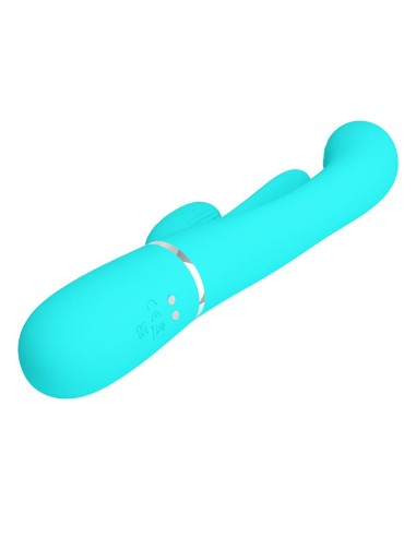 Shania Vibrador con Lengua y Thumping Turquesa