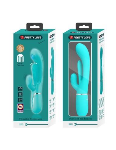 Shania Vibrador con Lengua y Thumping Turquesa