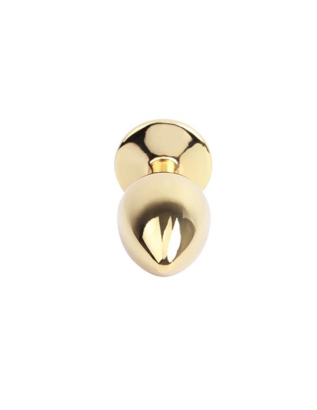 Plug Anal Dorado con Gema Azul