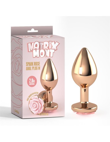 Plug Anal con Joya de Rosa Color Rose Talla M