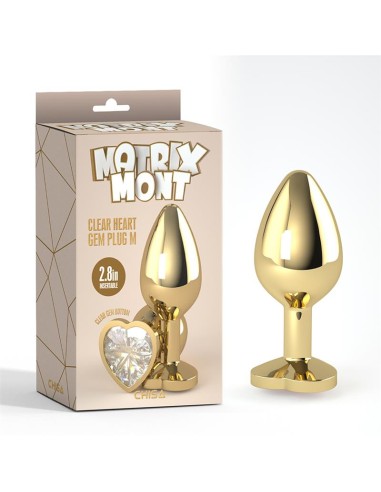 Plug Anal Dorado con Joya Talla M