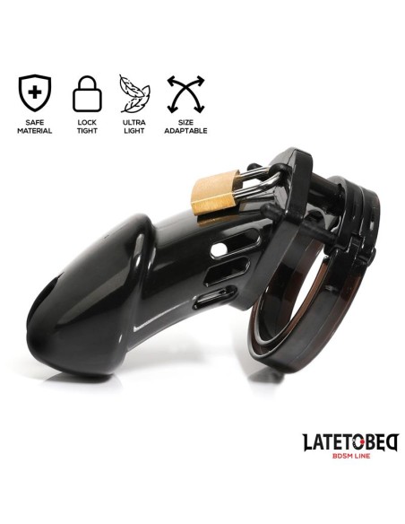 Jaula de Pene de Castidad Long Negro