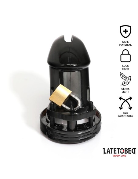 Jaula de Pene de Castidad Long Negro