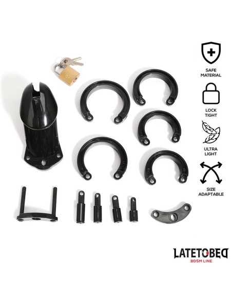 Jaula de Pene de Castidad Long Negro