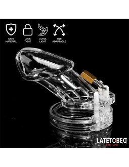Jaula de Pene de Castidad Long Transparente