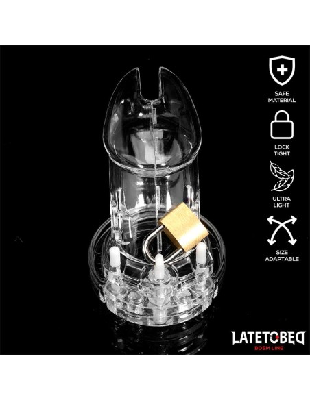 Jaula de Pene de Castidad Long Transparente