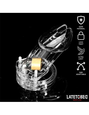 Jaula de Pene de Castidad Long Transparente
