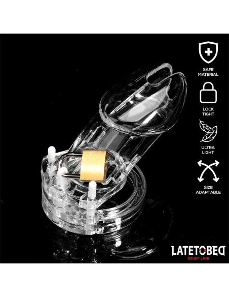 Jaula de Pene de Castidad Long Transparente