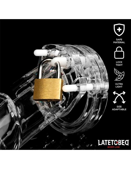 Jaula de Pene de Castidad Long Transparente