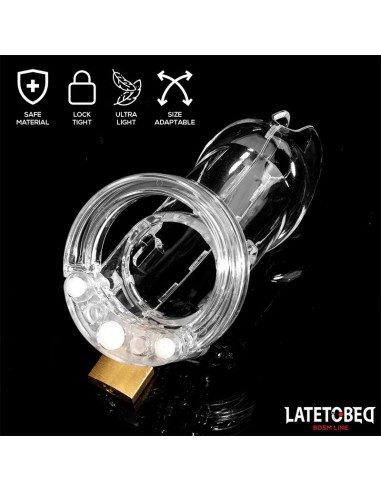 Jaula de Pene de Castidad Long Transparente