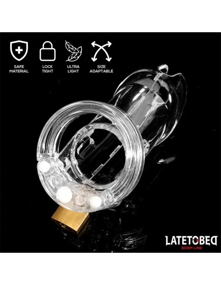 Jaula de Pene de Castidad Long Transparente